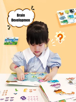 Montessori Matematikos Anglų Pasta Ramioje Knygos Vaikams Žaislas 