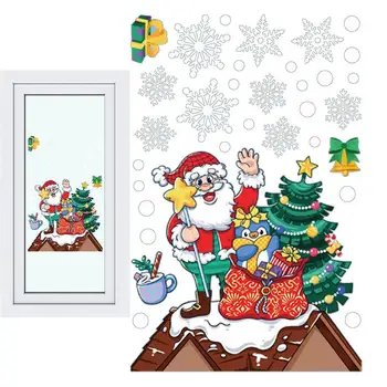 Statinio Langą Tvirtai Laikosi Kalėdų Animacinių Filmų Kalėdų Senį Tvirtai Laikosi Lipdukai Namų Dekoro Produktus, Stiklo Durų, Langų Namų